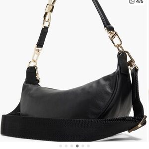 Ted Baker Black Shoulder Bag with Gold Accents